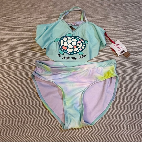 Justice Girls Bikini Color Changing Size 16/18 NWT - Picture 1 of 2